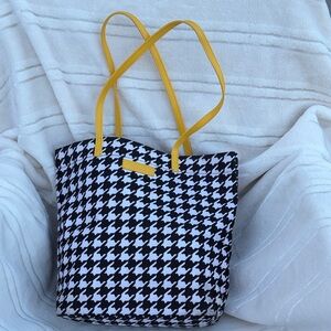 Vera Bradley Tote Bag with Yellow Handles